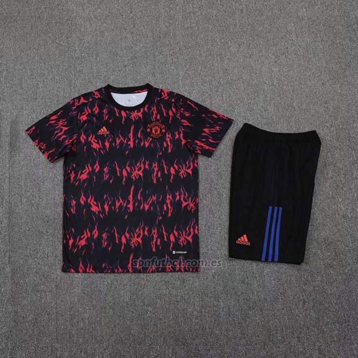 Chandal del Manchester United Manga Corta 2022 Rojo - Pantalon Corto